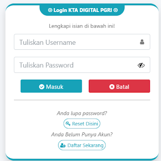 Register PGRI Tabang - Persatuan Guru Republik Indonesia Cabang Tabang
